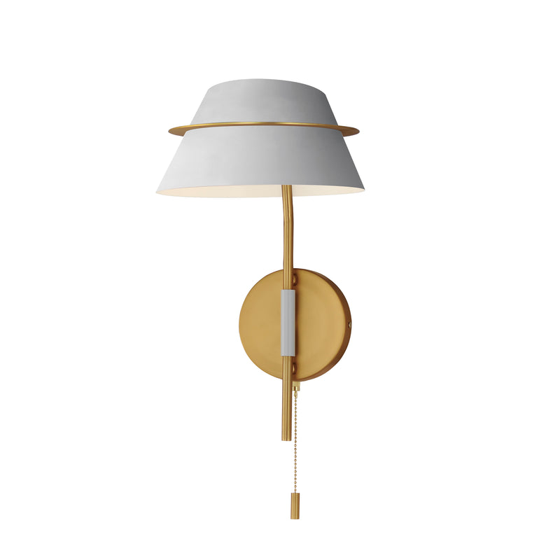 Maxim 25220LFGNAB Lucas Single Sconce with Switch | Natural Aged Brass
