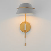 Maxim 25220LFGNAB Lucas Single Sconce with Switch | Natural Aged Brass
