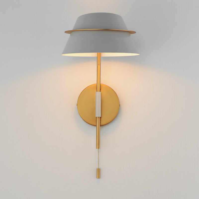 Maxim 25220LFGNAB Lucas Single Sconce with Switch | Natural Aged Brass