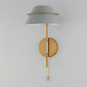 Maxim 25220LFGNAB Lucas Single Sconce with Switch | Natural Aged Brass