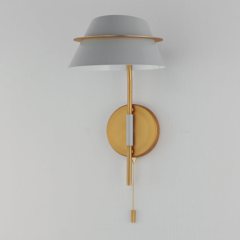 Maxim 25220LFGNAB Lucas Single Sconce with Switch | Natural Aged Brass