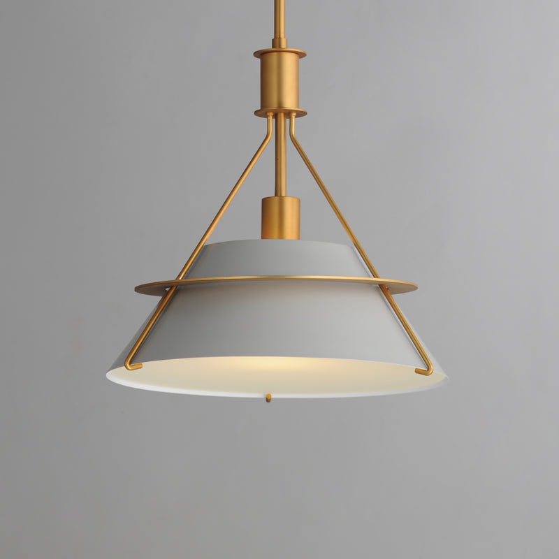 Maxim 25221LFGNAB Lucas 1 Light Pendant | Natural Aged Brass