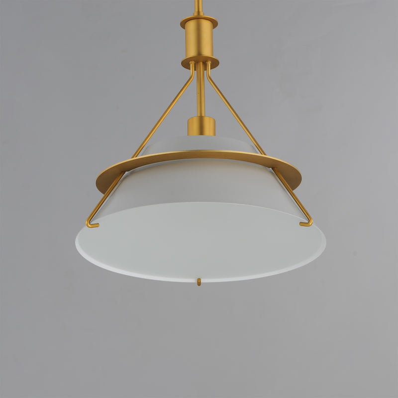 Maxim 25221LFGNAB Lucas 1 Light Pendant | Natural Aged Brass