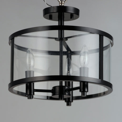 Maxim 25250CLBK Sentinel 3 Light Semi Flush | Black