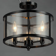 Maxim 25250CLBK Sentinel 3 Light Semi Flush | Black