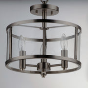 Maxim 25250CLSN Sentinel 3 Light Semi Flush | Satin Nickel