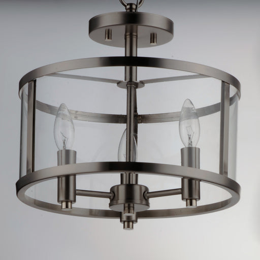 Maxim 25250CLSN Sentinel 3 Light Semi Flush | Satin Nickel