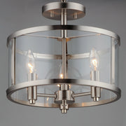 Maxim 25250CLSN Sentinel 3 Light Semi Flush | Satin Nickel