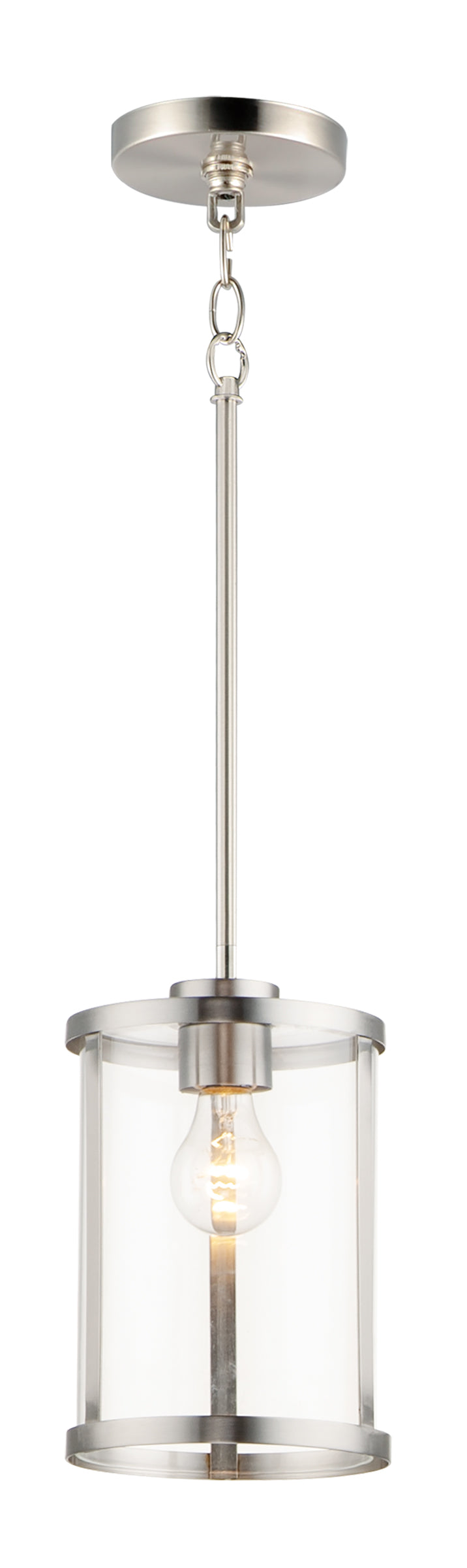 Maxim 25252CLSN Sentinel 1 Light Mini Pendant | Satin Nickel