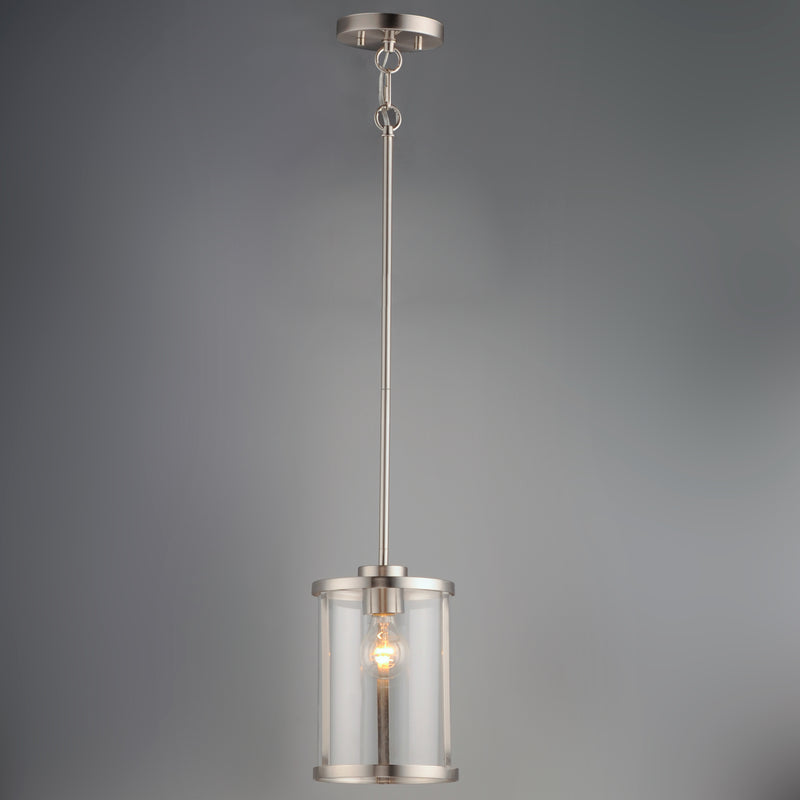 Maxim 25252CLSN Sentinel 1 Light Mini Pendant | Satin Nickel