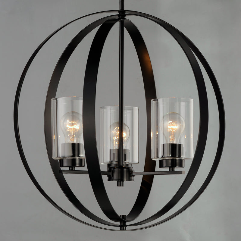 Maxim 25254CLBK Sentinel 3 Light Pendant | Black