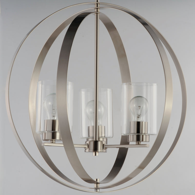 Maxim 25254CLSN Sentinel 3 Light Pendant | Satin Nickel