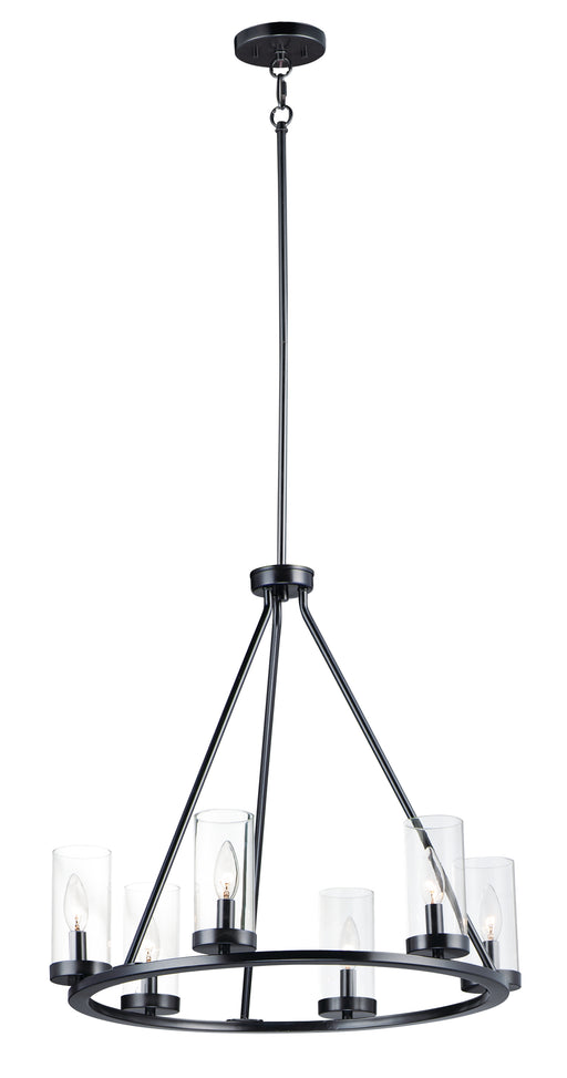 Maxim 25255CLBK Sentinel 6 Light Chandelier | Black