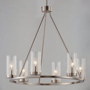 Maxim 25255CLSN Sentinel 6 Light Chandelier | Satin Nickel
