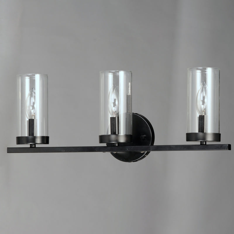 Maxim 25257CLBK Sentinel 3 Light Bath Vanity | Black