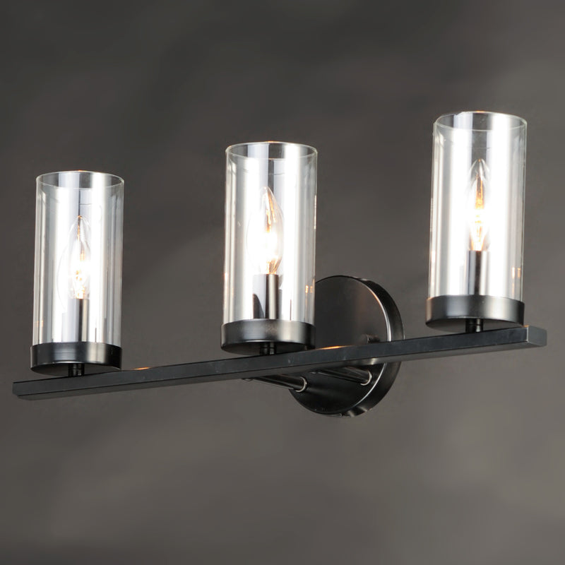 Maxim 25257CLBK Sentinel 3 Light Bath Vanity | Black
