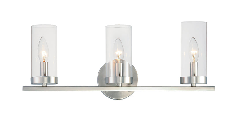 Maxim 25257CLSN Sentinel 3 Light Bath Vanity | Satin Nickel