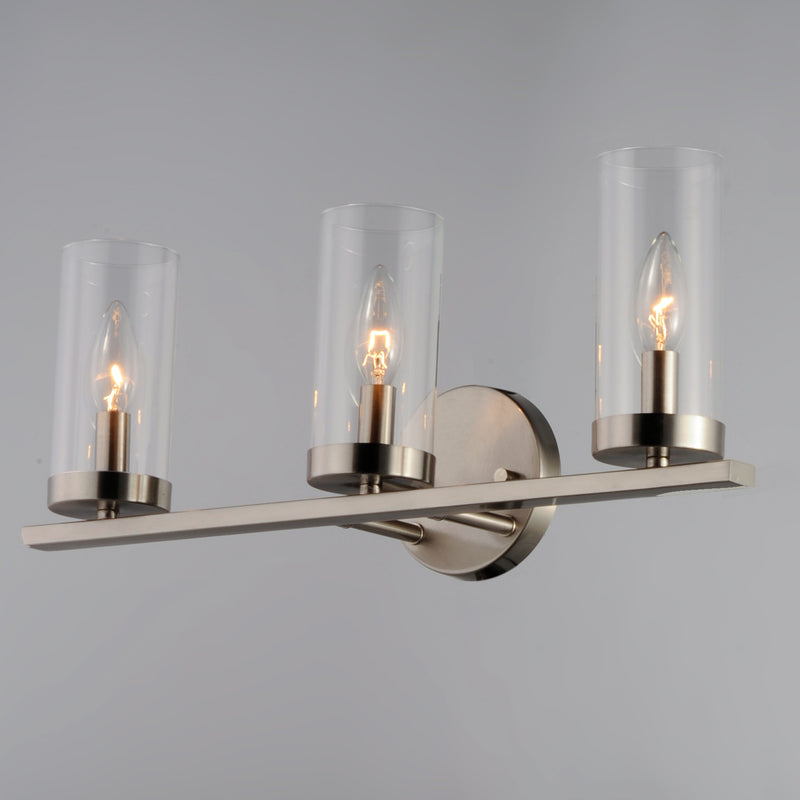 Maxim 25257CLSN Sentinel 3 Light Bath Vanity | Satin Nickel