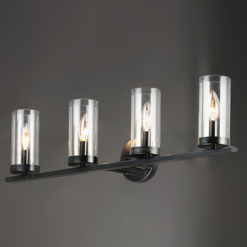 Maxim 25258CLBK Sentinel 4 Light Bath Vanity | Black