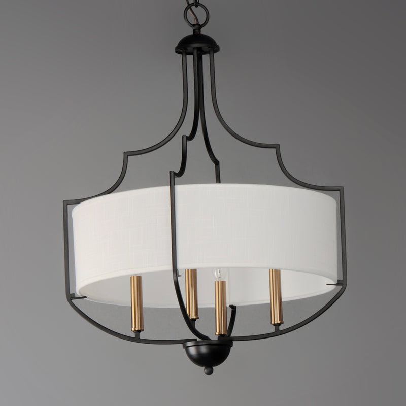 Maxim 25284WLBZAB Savant 4 Light Chandelier | Bronze / Antique Brass