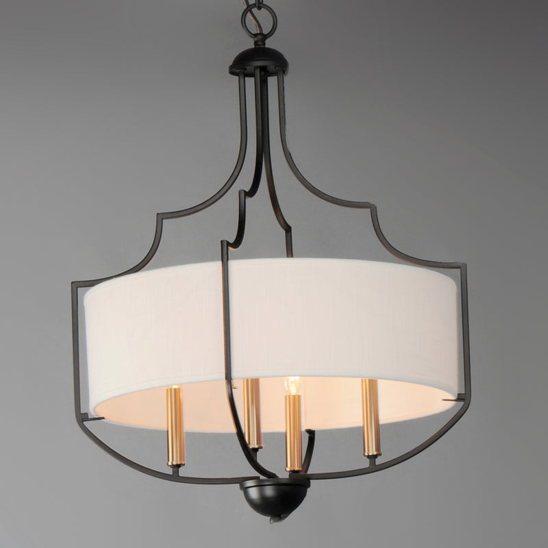 Maxim 25284WLBZAB Savant 4 Light Chandelier | Bronze / Antique Brass
