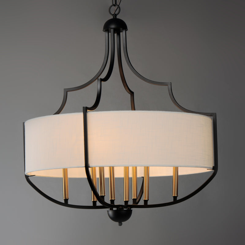 Maxim 25285WLBZAB Savant 8 Light Chandelier | Bronze / Antique Brass