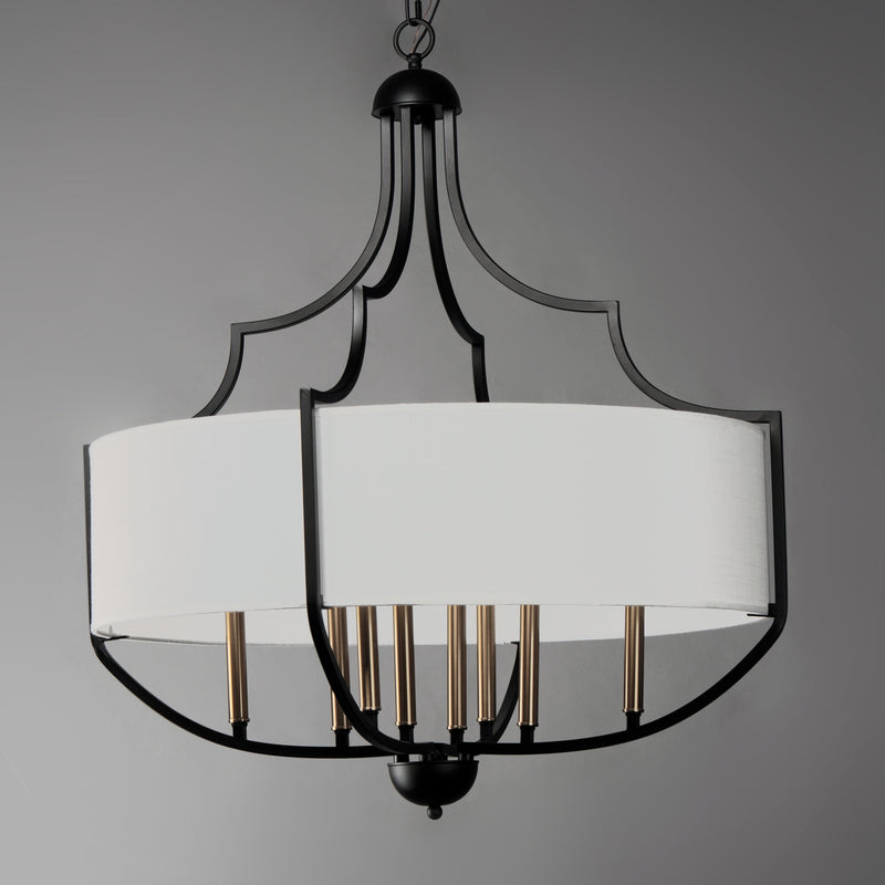 Maxim 25285WLBZAB Savant 8 Light Chandelier | Bronze / Antique Brass