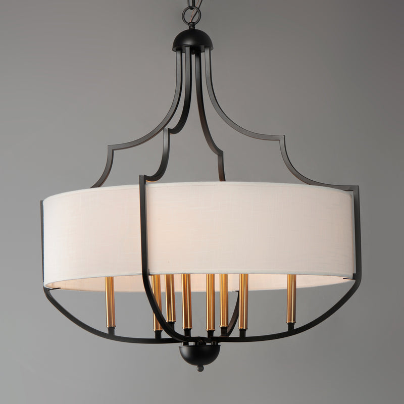Maxim 25285WLBZAB Savant 8 Light Chandelier | Bronze / Antique Brass