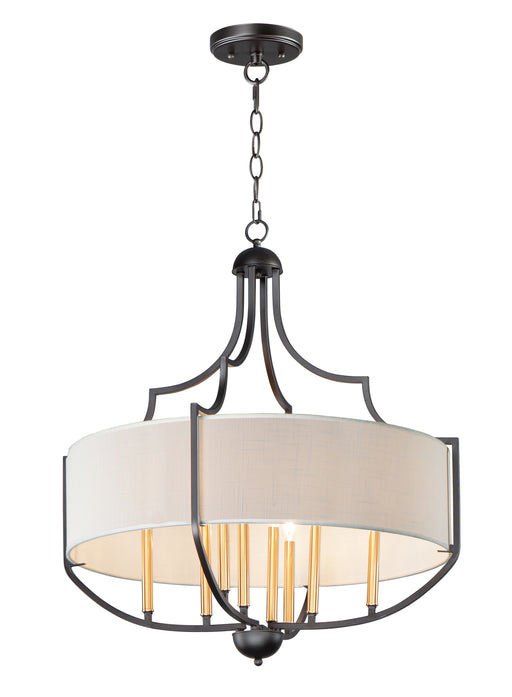 Maxim 25285WLBZAB Savant 8 Light Chandelier | Bronze / Antique Brass