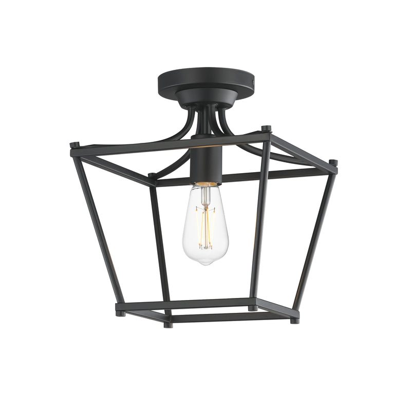 Maxim 25311BK Clifton Single Pendant Semi Flush | Black
