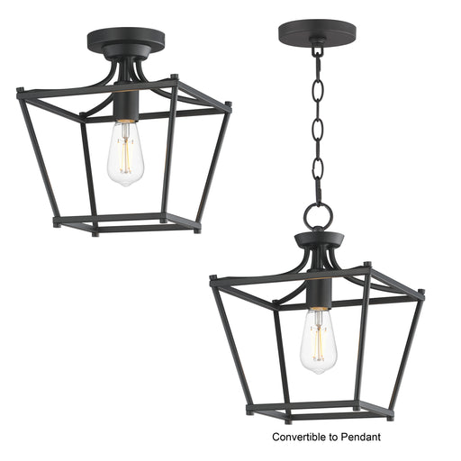 Maxim 25311BK Clifton Single Pendant Semi Flush | Black
