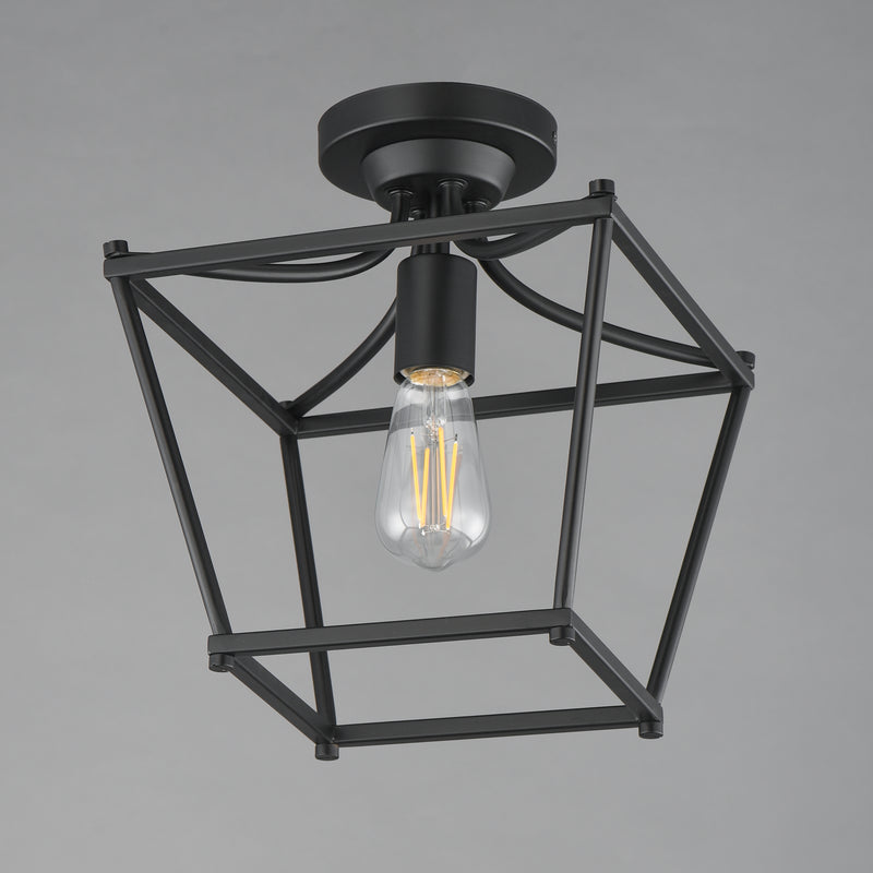 Maxim 25311BK Clifton Single Pendant Semi Flush | Black