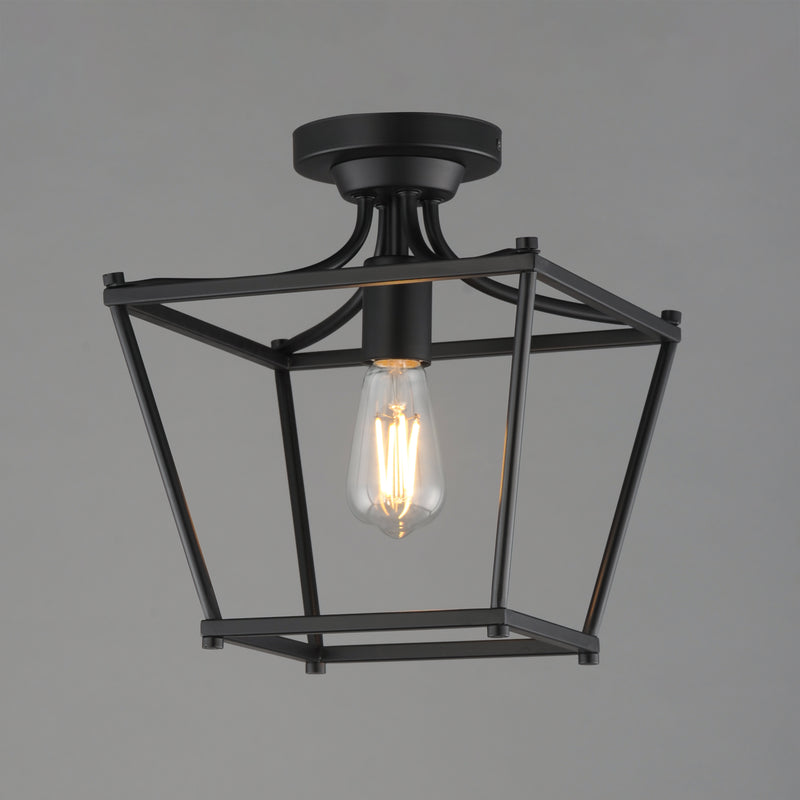 Maxim 25311BK Clifton Single Pendant Semi Flush | Black