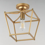 Maxim 25311NAB Clifton Single Pendant Semi Flush | Natural Aged Brass