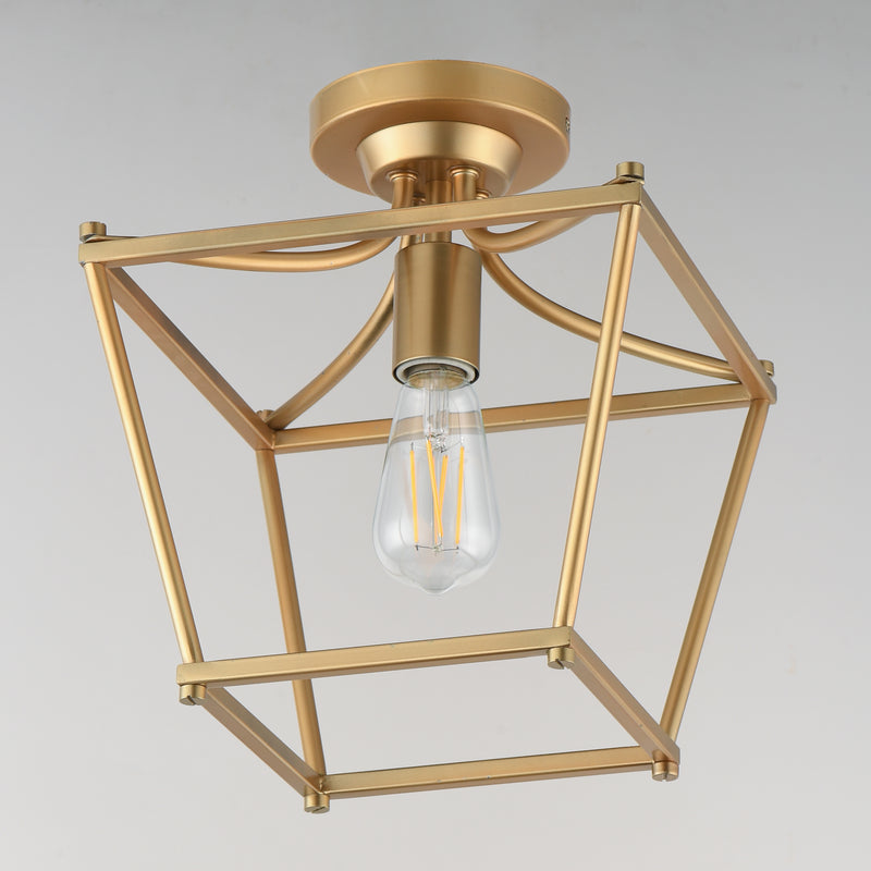 Maxim 25311NAB Clifton Single Pendant Semi Flush | Natural Aged Brass