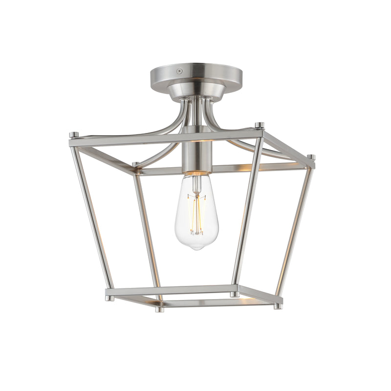 Maxim 25311SN Clifton Single Pendant Semi Flush | Satin Nickel