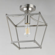 Maxim 25311SN Clifton Single Pendant Semi Flush | Satin Nickel
