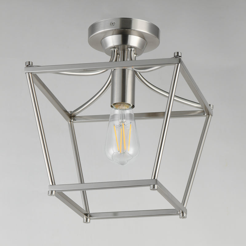 Maxim 25311SN Clifton Single Pendant Semi Flush | Satin Nickel