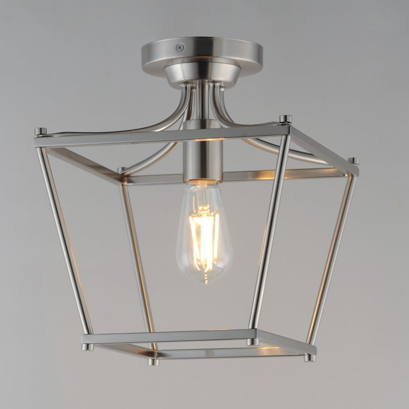 Maxim 25311SN Clifton Single Pendant Semi Flush | Satin Nickel