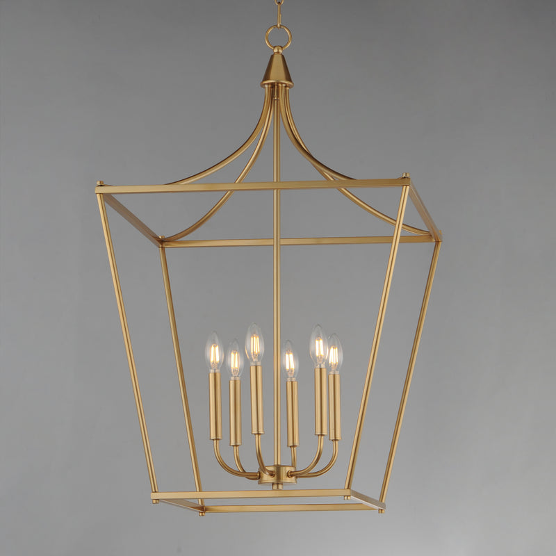 Maxim 25316NAB Clifton 6 Light Pendant | Natural Aged Brass