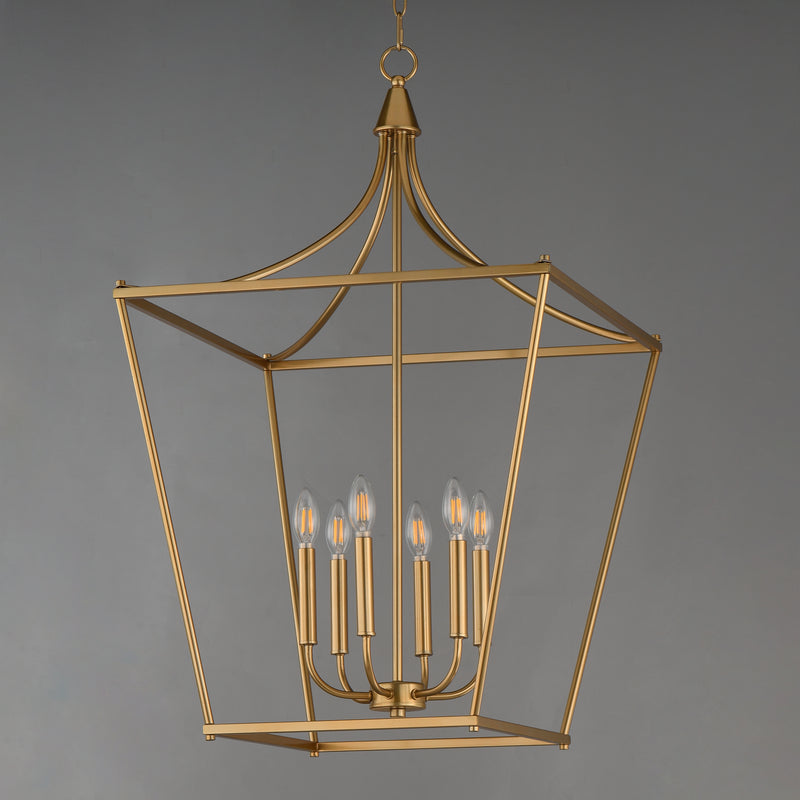 Maxim 25316NAB Clifton 6 Light Pendant | Natural Aged Brass