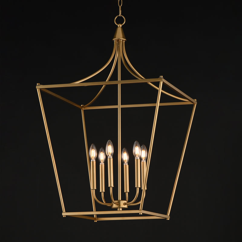Maxim 25316NAB Clifton 6 Light Pendant | Natural Aged Brass