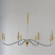 Maxim 25378CLPCSBR Clarion 8 Light Chandelier | Polished Chrome / Satin Brass