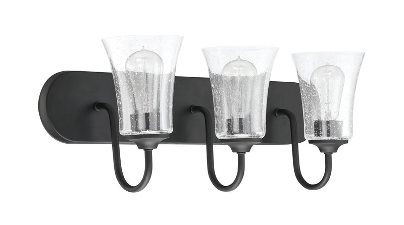 Craftmade 50403-FB Gwyneth 3 Light Bathroom Vanity Light -Flat Black