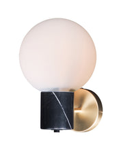 Maxim 26030SWSBRBK Vesper 1 Light Wall Sconce | Satin Brass / Black
