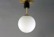 Maxim 26031SWSBRBK Vesper 1 Light Semi Flush | Satin Brass / Black
