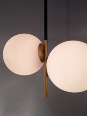 Maxim 26035SWSBRBK Vesper 2 Light Pendant | Satin Brass / Black