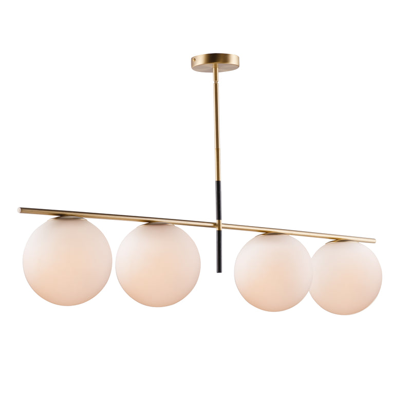 Maxim 26036SWSBRBK Vesper 4 Light Pendant | Satin Brass / Black