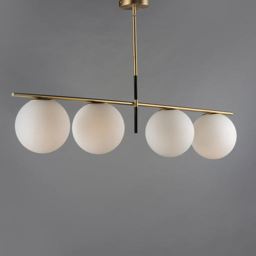 Maxim 26036SWSBRBK Vesper 4 Light Pendant | Satin Brass / Black