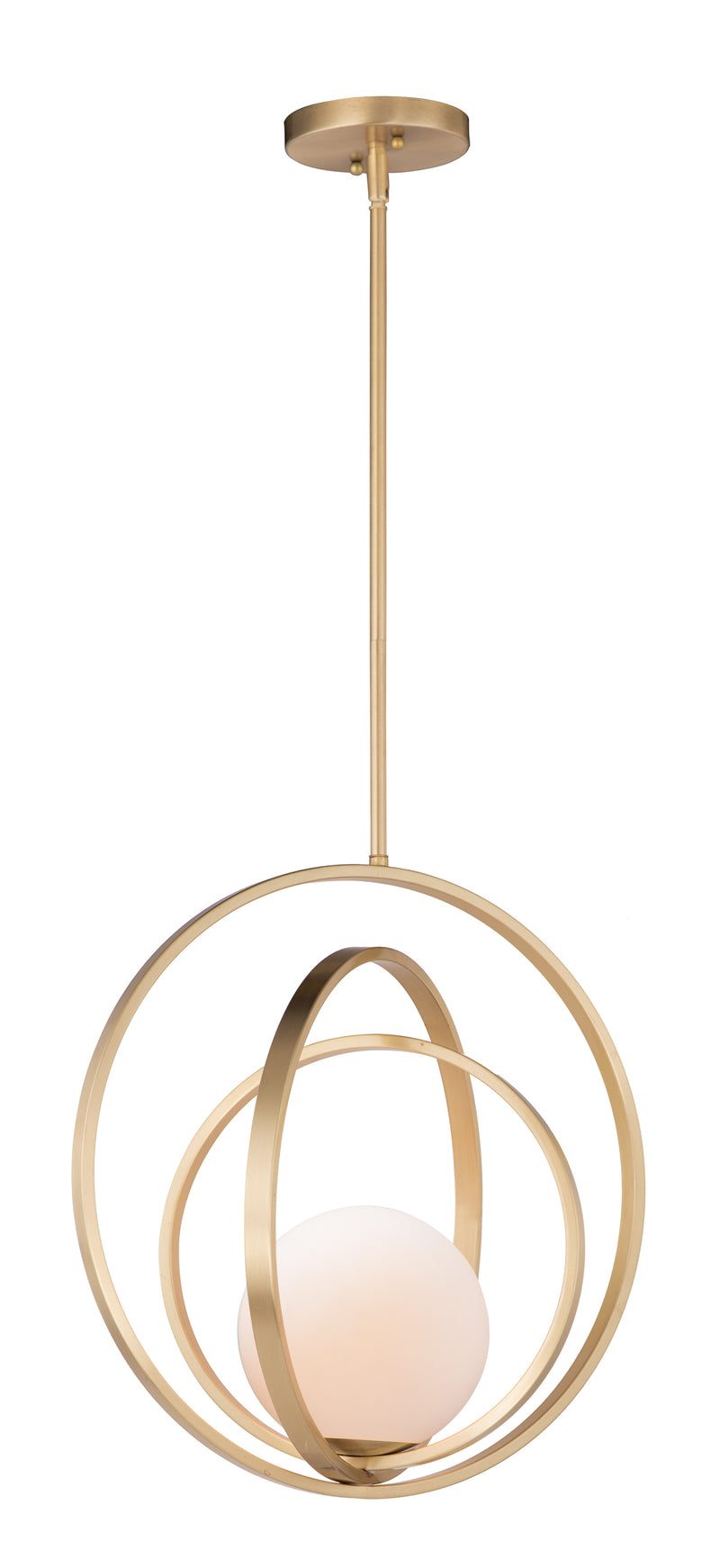 Maxim 26054SWSBR Coronet 1 Light Pendant | Satin Brass